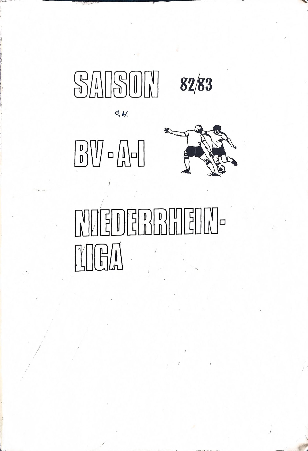 Umschlag des Saisonhefts der A-I-Jugend 1982/83
