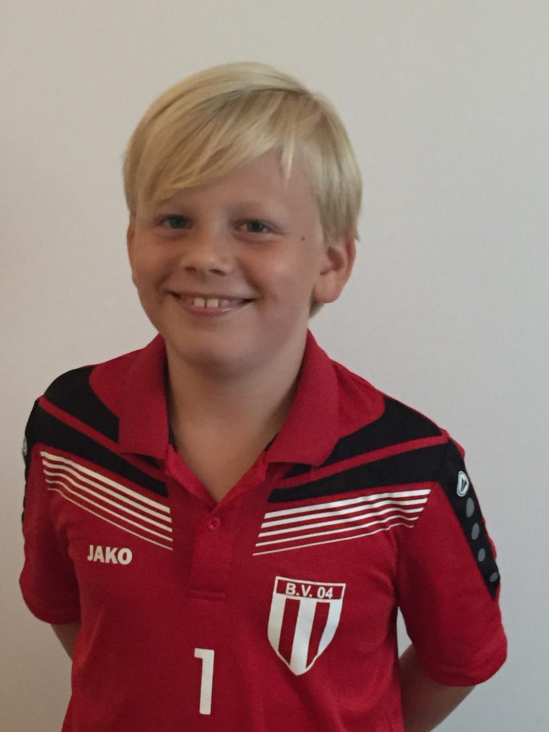 Bene als junger Torwart im BV-04-Trikot mit der Nummer 1