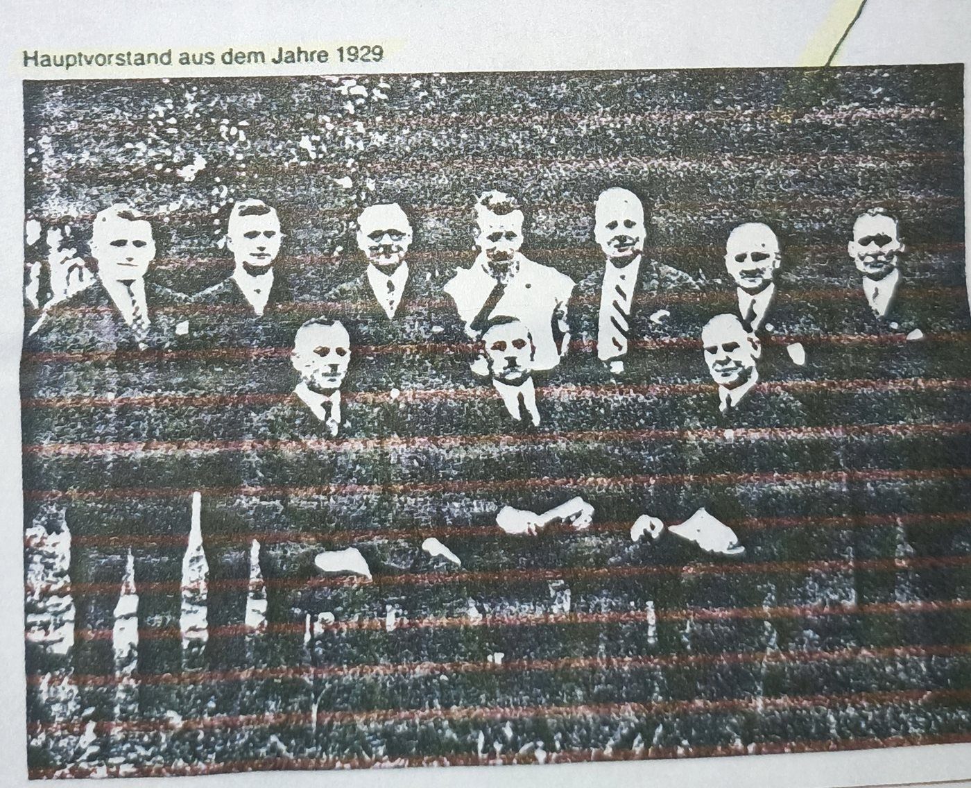 Der Hauptvorstand des BV 04 Düsseldorf aus dem Jahr 1929