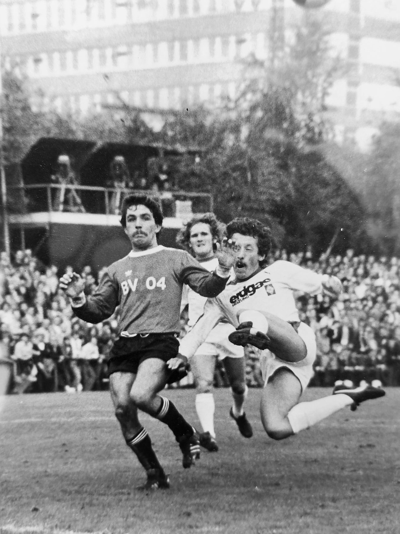 Historische Spielsituation des BV 04 Düsseldorf im DFB-Pokal 1977