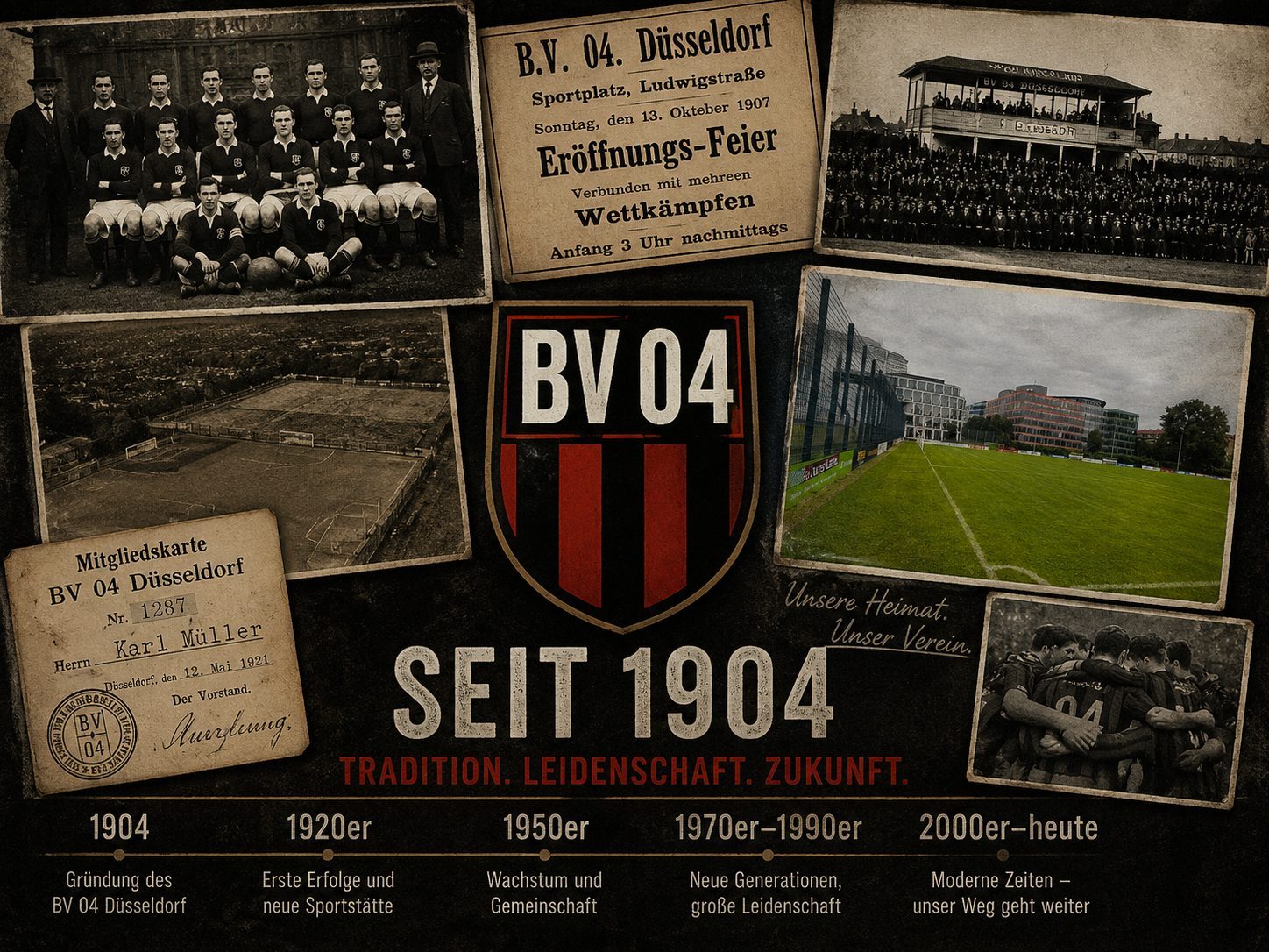 Historische Spielszenen mit dem BV 04 Düsseldorf